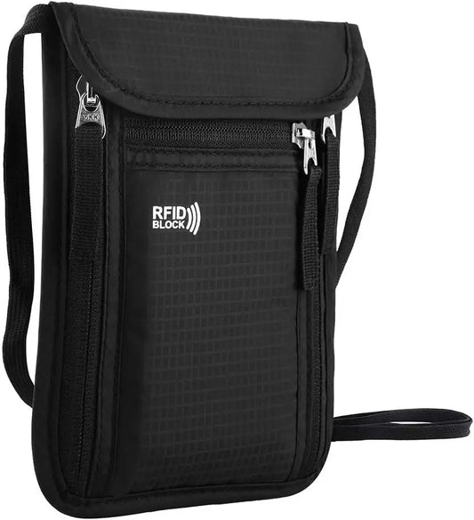 Travel Pouch Neck Wallet Family Passport Holder Organizer Case with RFID Blocking Passport Wallet Travel Wallet