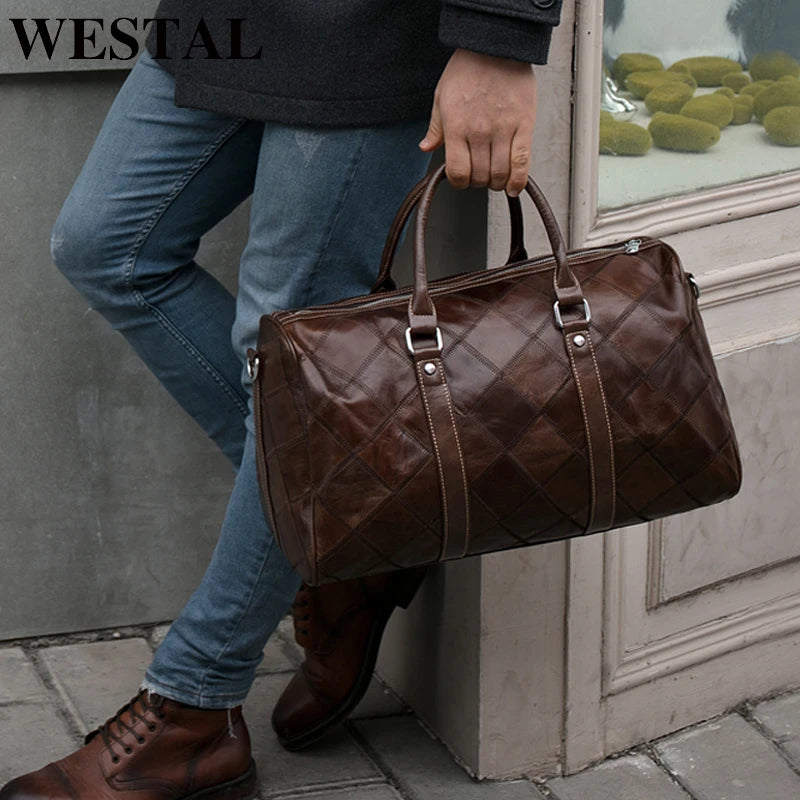 Men's Classic Leather Duffle – Handcrafted Travel & Weekend Bag (Multiple Colours Available)