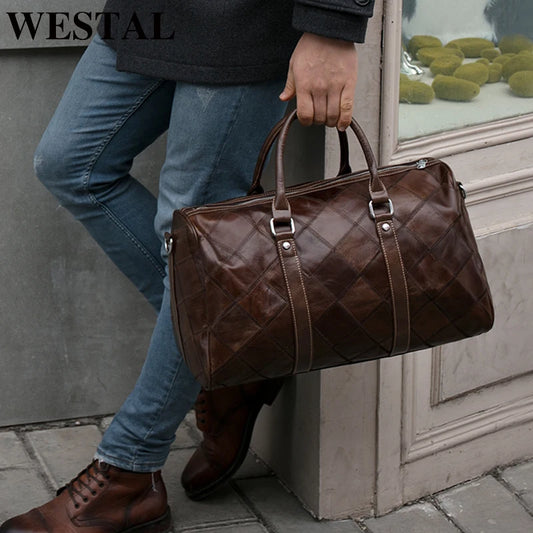 Men's Classic Leather Duffle – Handcrafted Travel & Weekend Bag (Multiple Colours Available)