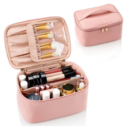 Large Travel Makeup Bag – Portable Cosmetic Organizer for Women