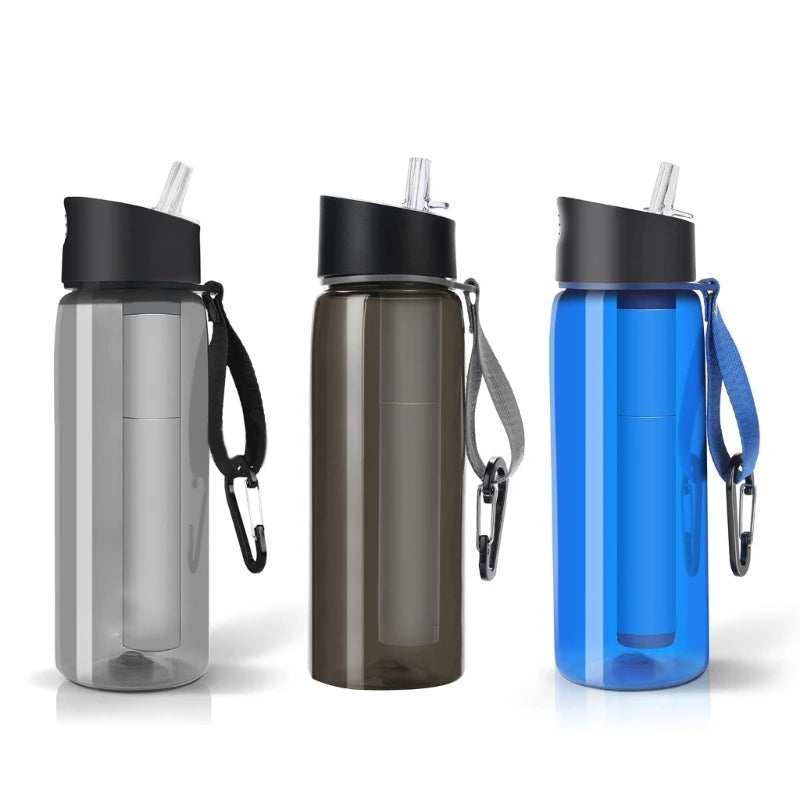 Water Purifier Bottle with Filter Outdoor Camping Sports Survival Emergency Water Filter Filtration Drop Shipping