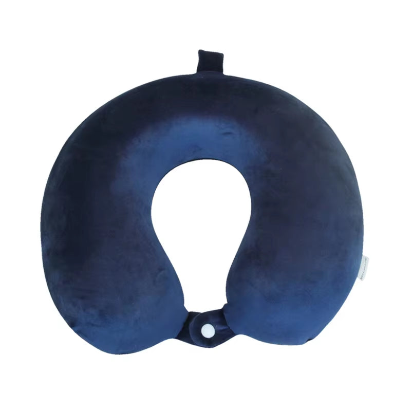 Memory Foam Travel Pillow – U-Shaped, Slow Rebound, Solid Color