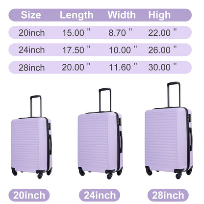 20" Carry on Luggage Lightweight Hardside Suitcase with Spinner Wheels (Multiple Colors Available)