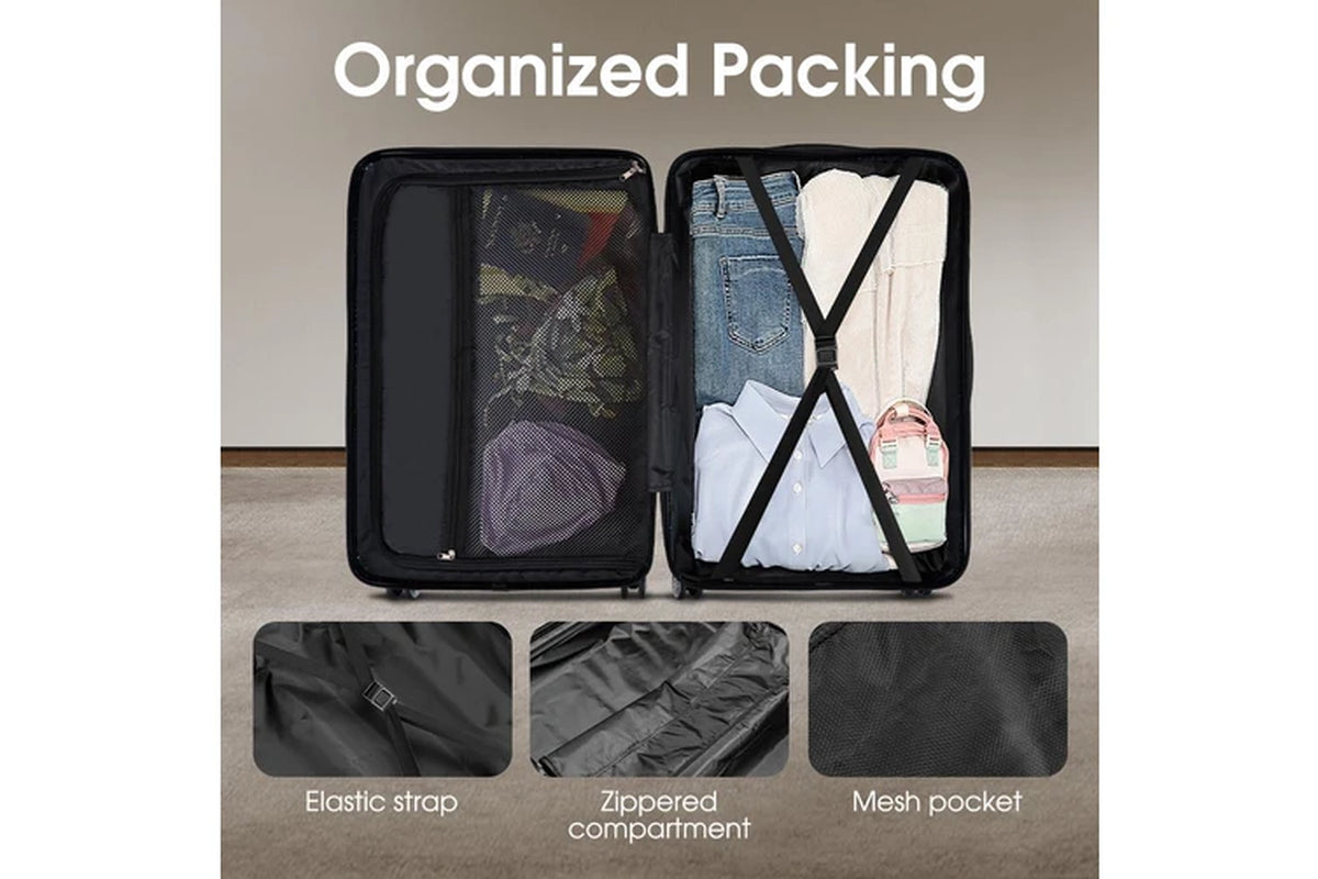 Travel Lust 3 Piece Luggage Suitcase Green