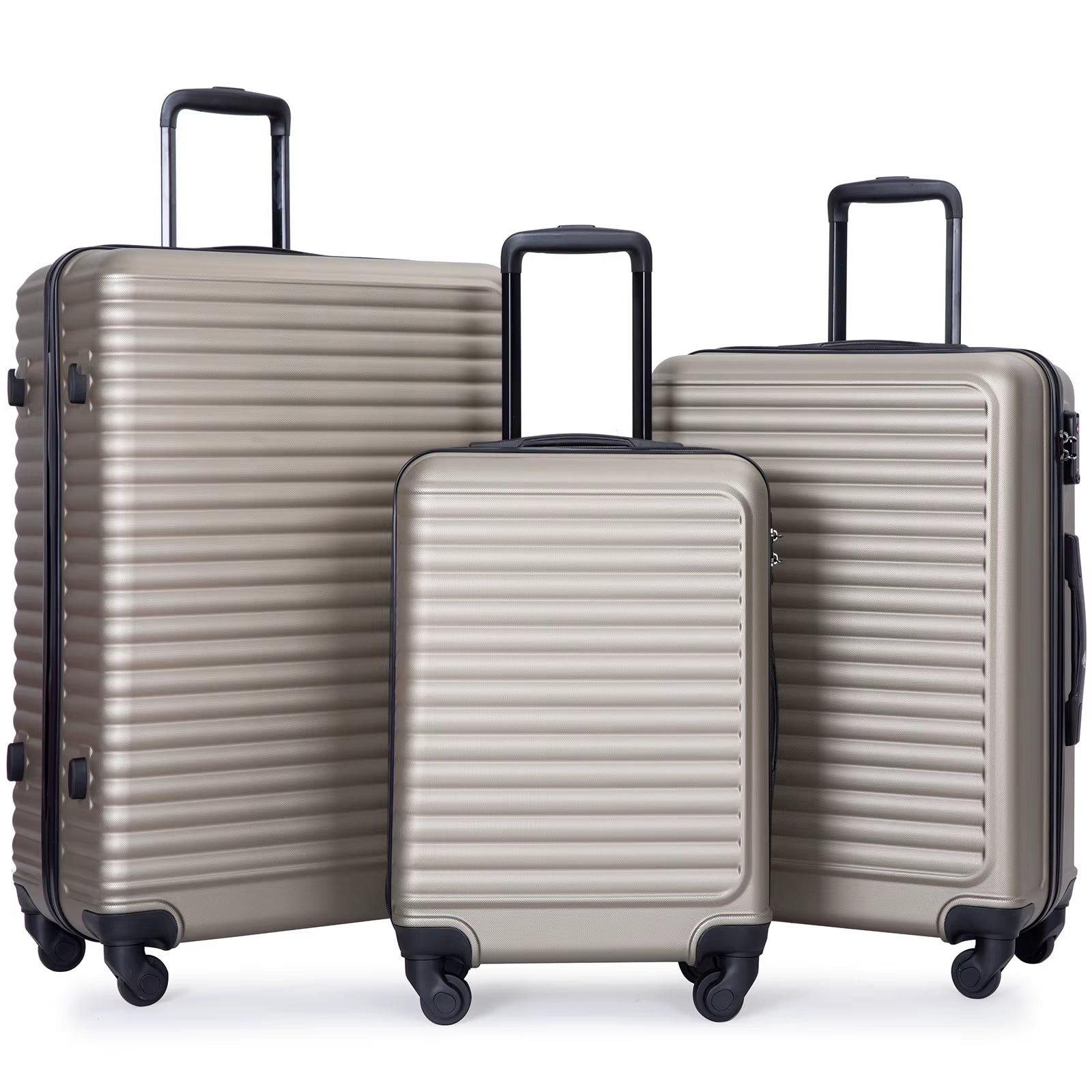 3-Piece Hardside Luggage Set – Lightweight Spinner Suitcases with TSA Lock 20”/24”/28” (Multiple Colors Available)
