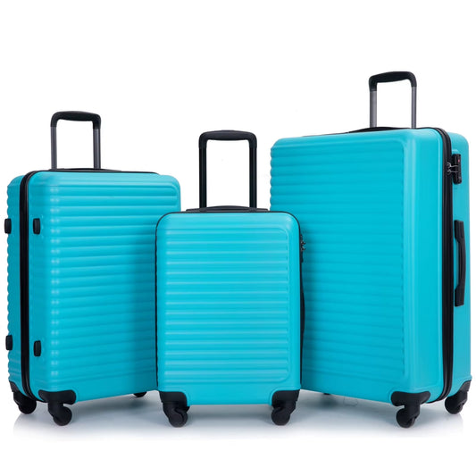 3-Piece Hardside Luggage Set – Lightweight Spinner Suitcases with TSA Lock 20”/24”/28” (Multiple Colors Available)