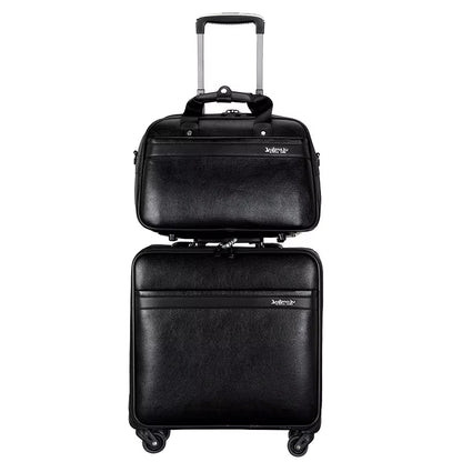 2-Piece Travel Set – 18" Rolling Suitcase & Business Handbag