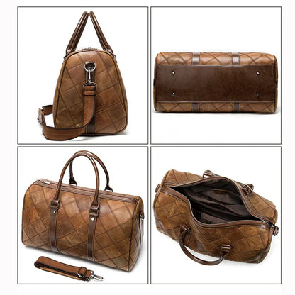 Men's Classic Leather Duffle – Handcrafted Travel & Weekend Bag (Multiple Colours Available)