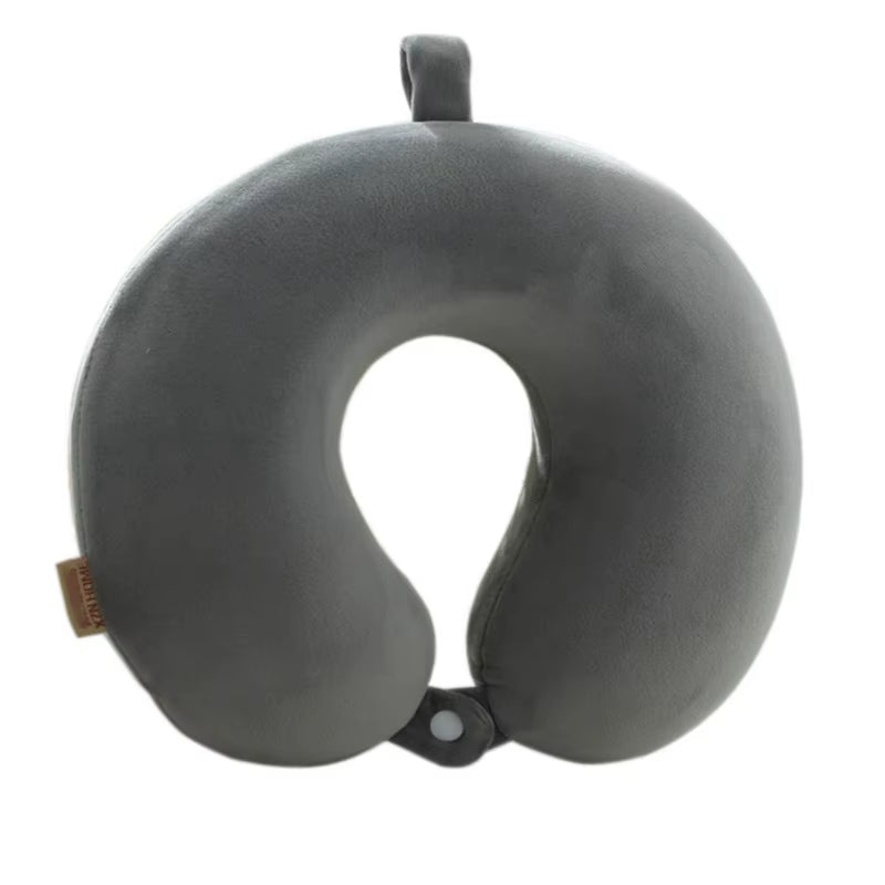 Memory Foam Travel Pillow – U-Shaped, Slow Rebound, Solid Color
