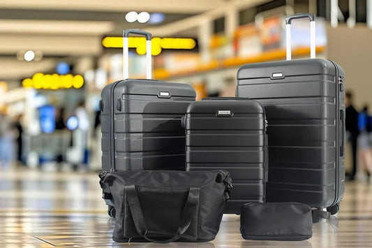 Travel Lust 5 Piece Luggage Set (Black)