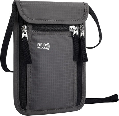 Travel Pouch Neck Wallet Family Passport Holder Organizer Case with RFID Blocking Passport Wallet Travel Wallet