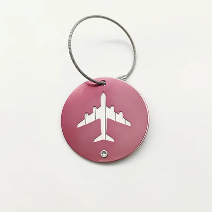 Aluminum Alloy Luggage Tag – Sleek Round ID Label for Men & Women