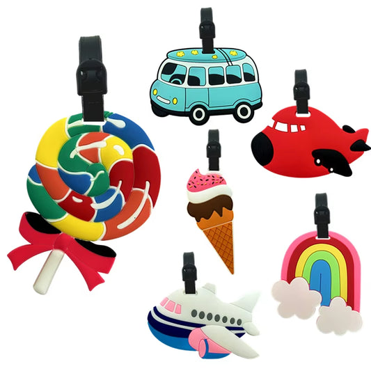 Cute Cartoon Luggage Tags – Creative ID Labels for Suitcases & Bags