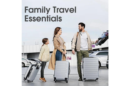 3 Piece Luggage Suitcase Set (Silver)