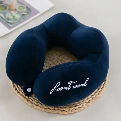 Travel Lust Neck Pillow – Soft PP Cotton Cushion for Planes & Road Trips