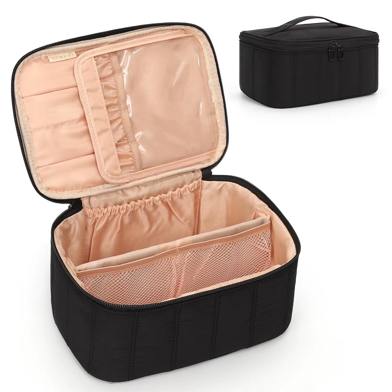 Large Travel Makeup Bag – Portable Cosmetic Organizer for Women