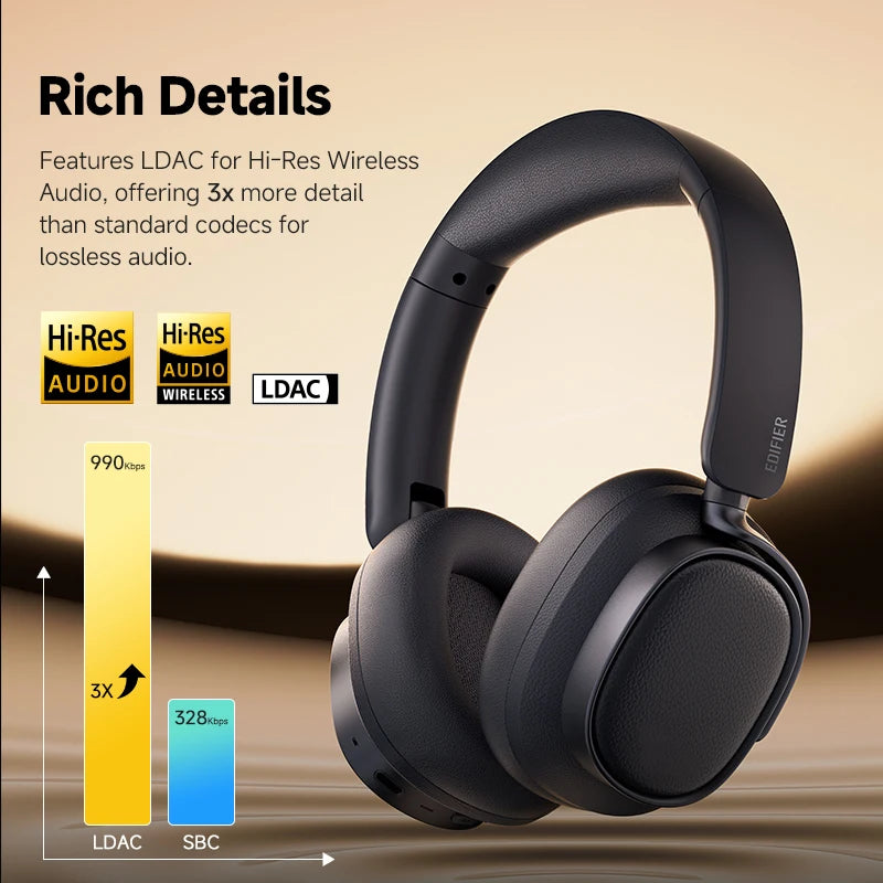 Edifier ES850NB Wireless Headphones – Noise Cancelling, Hi-Res Audio, Bluetooth