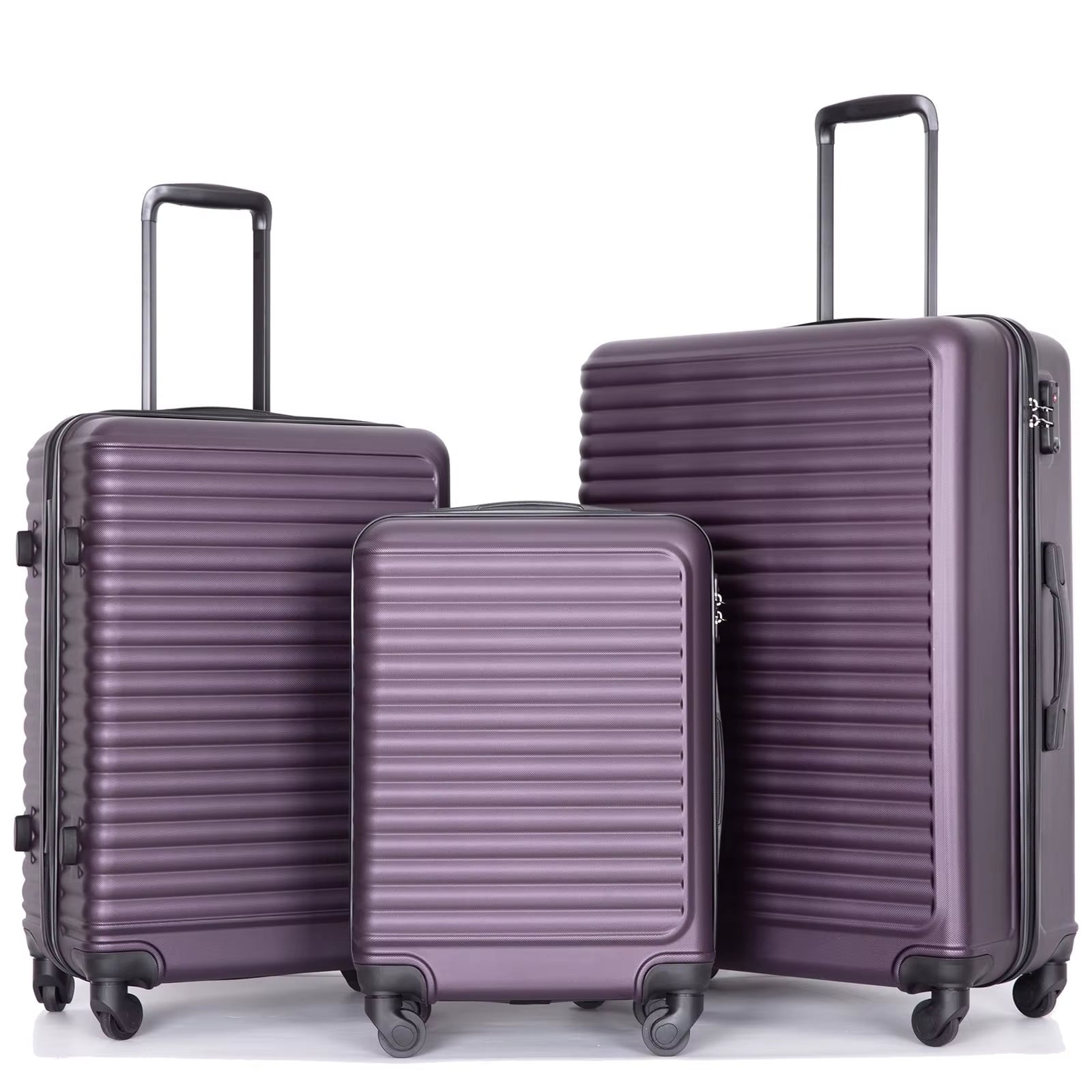3-Piece Hardside Luggage Set – Lightweight Spinner Suitcases with TSA Lock 20”/24”/28” (Multiple Colors Available)