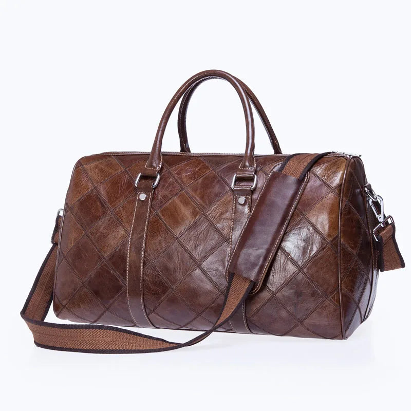 Men's Classic Leather Duffle – Handcrafted Travel & Weekend Bag (Multiple Colours Available)