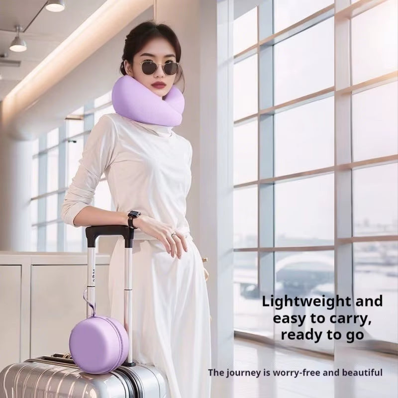 Memory Foam Travel Pillow – U-Shaped, Adjustable Neck Support