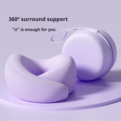 Memory Foam Travel Pillow – U-Shaped, Adjustable Neck Support
