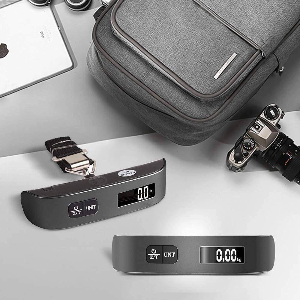 Luggage Weight Scale, Portable Digital Hanging Baggage Scale for Travel, Suitcase Weight Scale with Rubber Paint, 110 Pounds, Battery Included