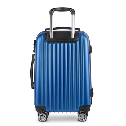 Wanderlite 28" Hard Shell Spinner Suitcase – TSA Lock, Carry-On Approved (Blue)