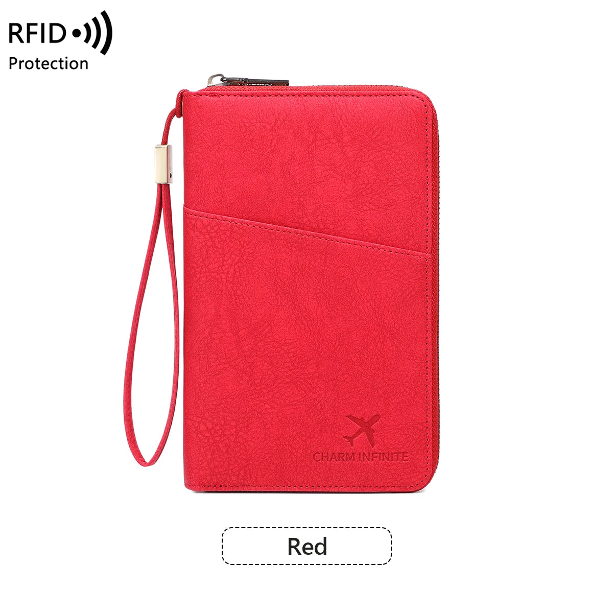 RFID Travel Passport Wallet – Multi-Passport Organizer with Zippered Ticket Storage