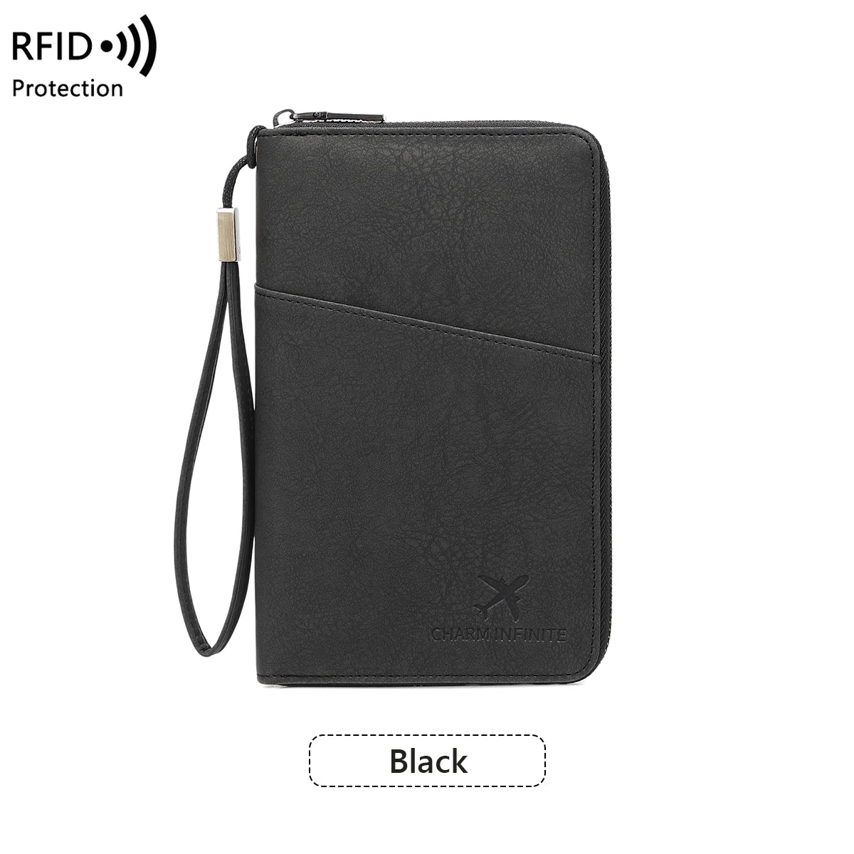 RFID Travel Passport Wallet – Multi-Passport Organizer with Zippered Ticket Storage