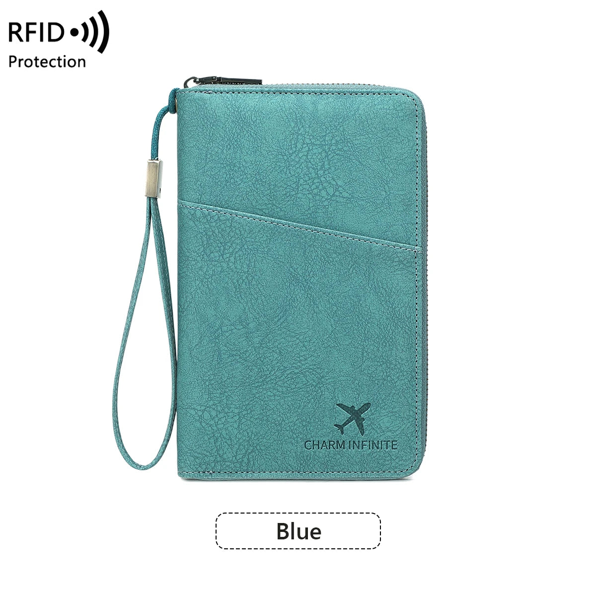 RFID Travel Passport Wallet – Multi-Passport Organizer with Zippered Ticket Storage