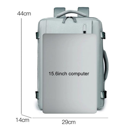 Large Capacity Simple Style Travel Backpack - Black