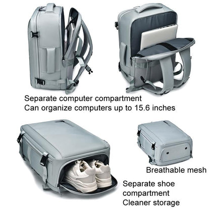 Large Capacity Simple Style Travel Backpack - Black