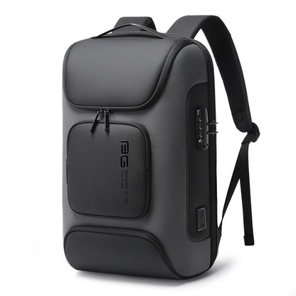 Waterproof Antitheft Men Backpack for 15.6 Laptop - Travel Ready - Black