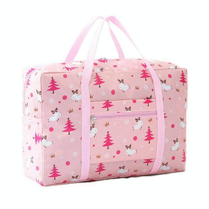 Waterproof Foldable Travel Bag - Compact & Durable - Black Flamingo
