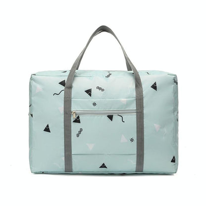 Waterproof Foldable Travel Bag - Compact & Durable - Black Flamingo