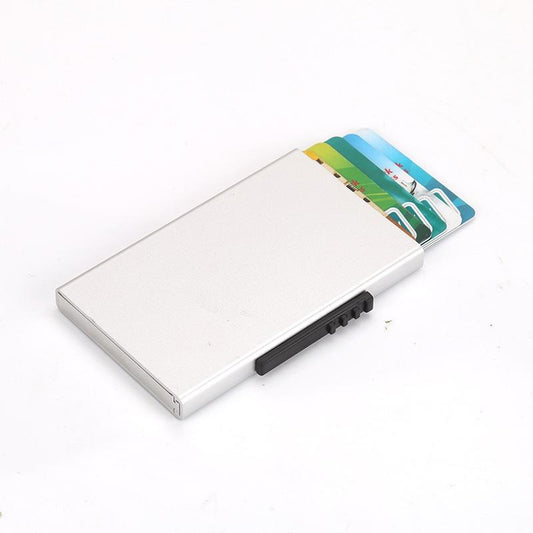 Aluminum Rfid Blocking Credit Card Holder - Silver