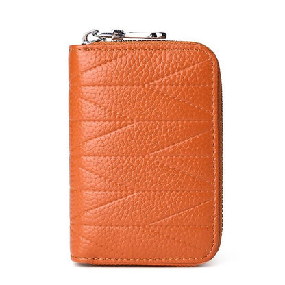 Women Anti Magnetic Leather Rfid Wallet - Light Purple