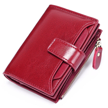 Brown Premium Genuine Leather RFID Blocking Women's Wallet - Lightweight, Multi-Functional, and Stylish