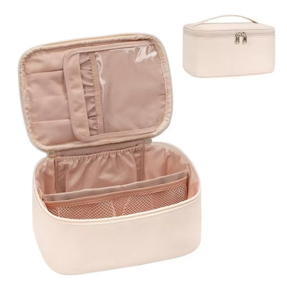 Large Travel Makeup Bag – Portable Cosmetic Organizer for Women