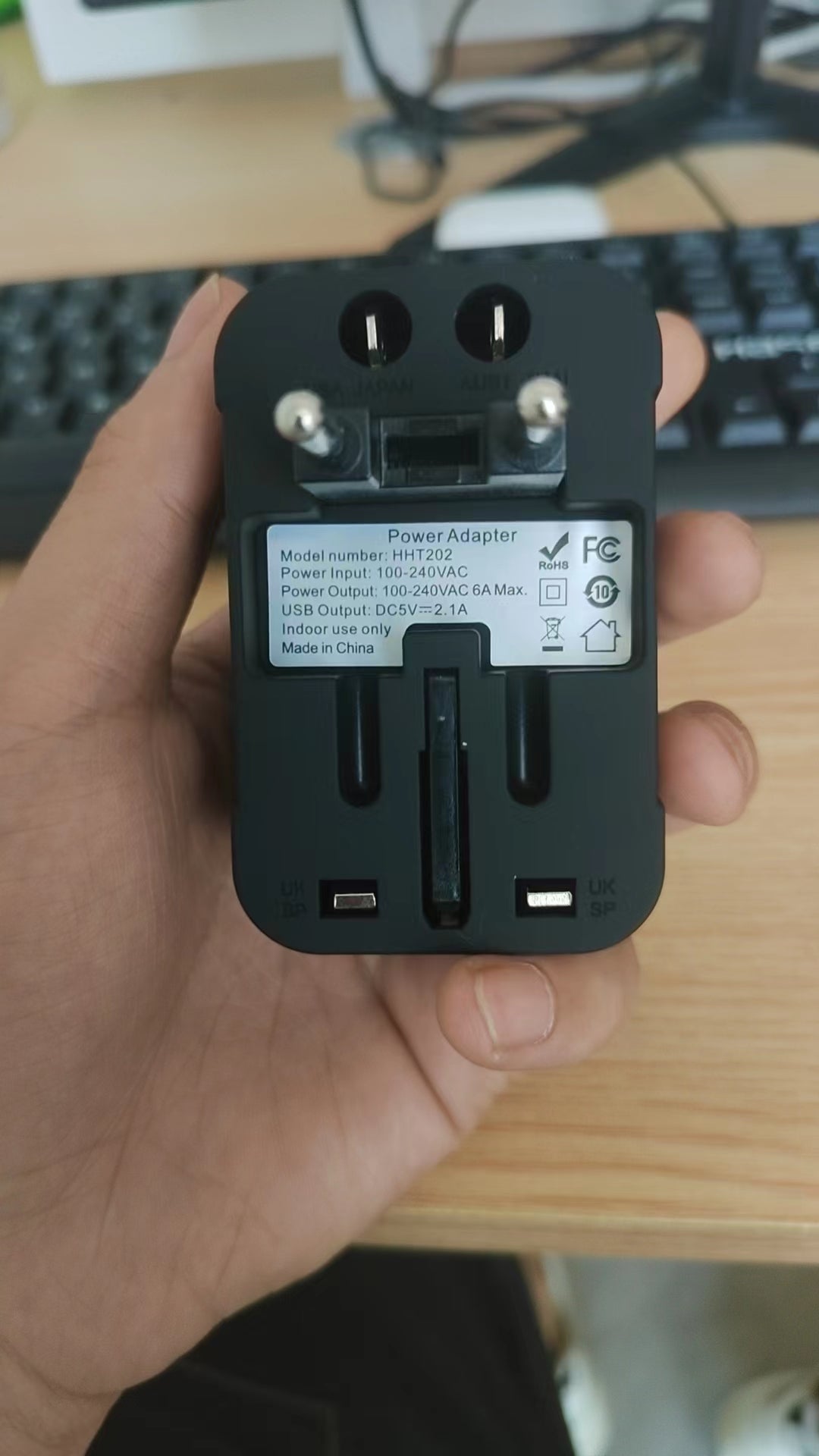 Travel Adapter, Worldwide All in One Universal Travel Adapter Wall Charger AC Power