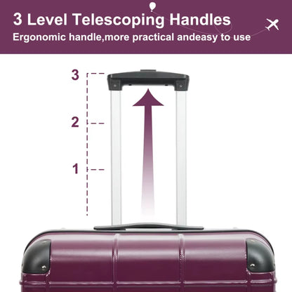 4-Piece Hardside Luggage Set – Lightweight ABS Suitcases with Spinner Wheels & TSA Lock