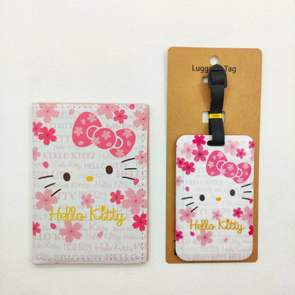 Hello Kitty Travel Set – Cute Passport Cover & Luggage Tag for Girls