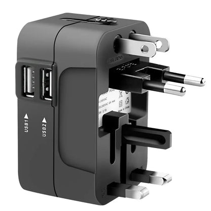 Travel Adapter, Worldwide All in One Universal Travel Adapter Wall Charger AC Power