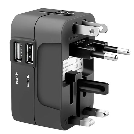 Travel Adapter, Worldwide All in One Universal Travel Adapter Wall Charger AC Power