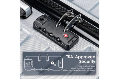 3 Piece Luggage Suitcase Set (Silver)