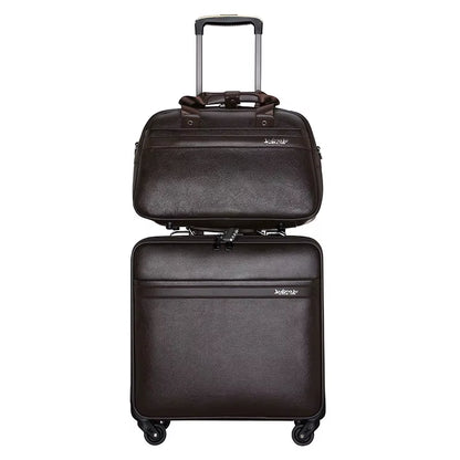 2-Piece Travel Set – 18" Rolling Suitcase & Business Handbag