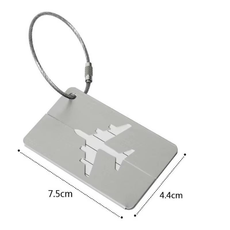 Aluminum Alloy Luggage Tag – Stylish Metal ID Label for Travel Bags