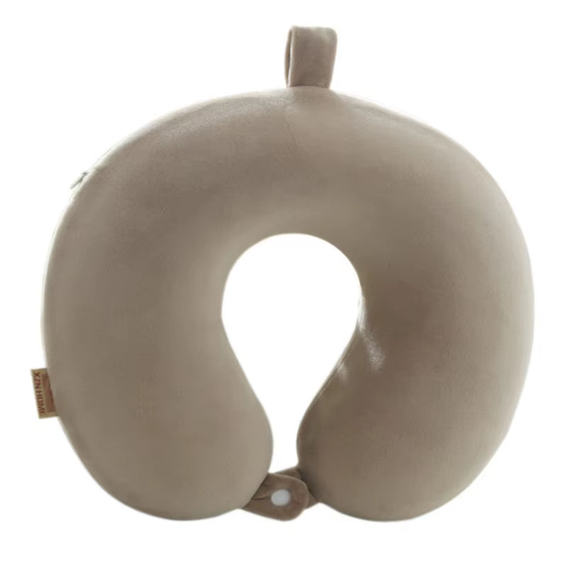 Memory Foam Travel Pillow – U-Shaped, Slow Rebound, Solid Color