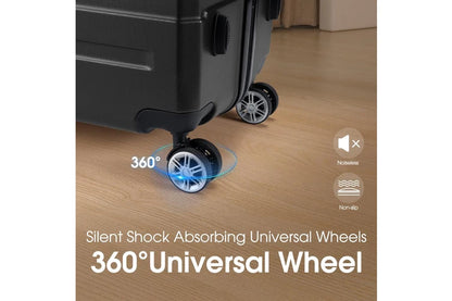 3 Piece Luggage Suitcase Set (Black)