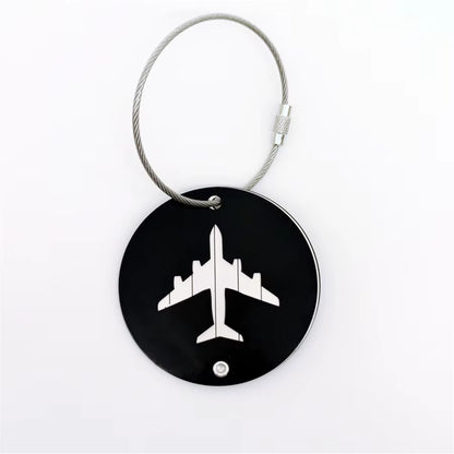 Aluminum Alloy Luggage Tag – Sleek Round ID Label for Men & Women
